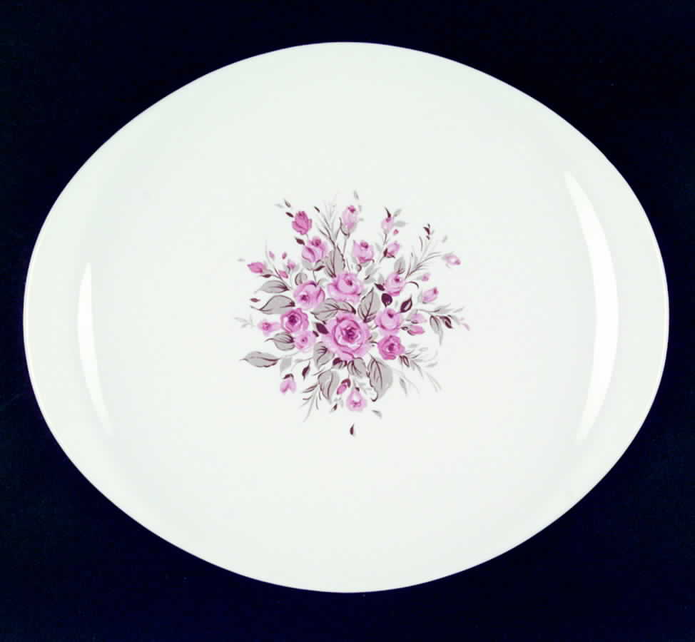 Rose Cluster 13" Oval Serving Platter by Canonsburg-1
