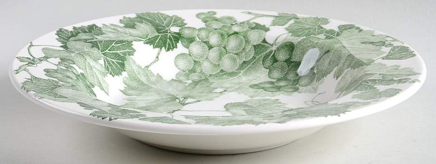 PRL12-Green Rim Soup Bowl by Primula-1