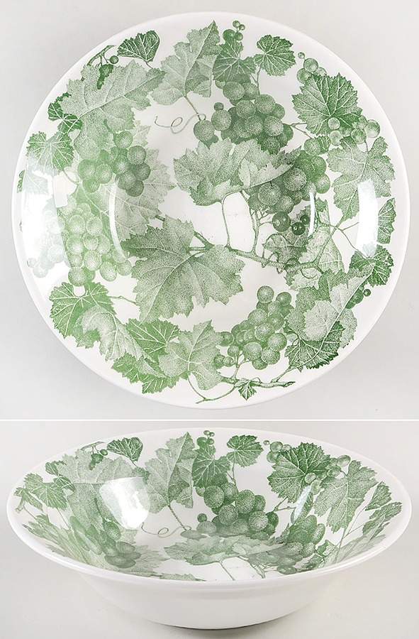 PRL12-Green 9" Round Vegetable Bowl by Primula-1