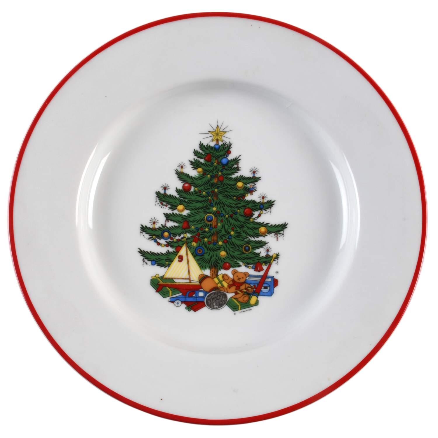 Christmas Tree White Bread & Butter Plate by Cuthbertson-1