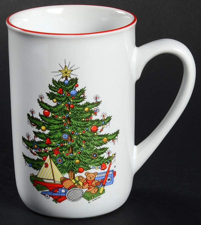 American Christmas Tree (White) Mug by Cuthbertson-1