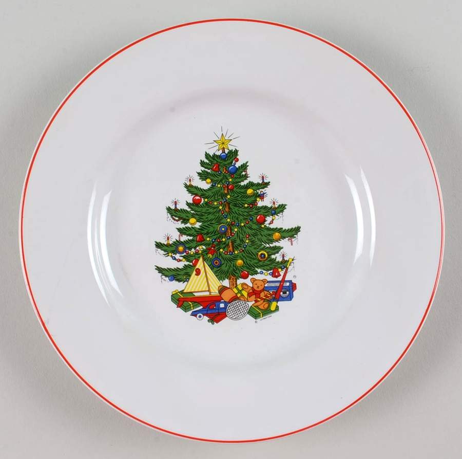 American Christmas Tree (White) Bread & Butter Plate by Cuthbertson-1