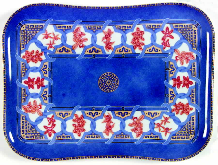 Ginkgo Bleu 10" Cocktail Tray by Christofle-1