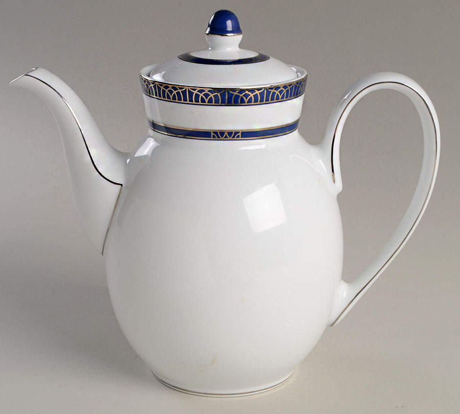 Talisman Platinum Bleu Coffee Pot & Lid by Christofle-1