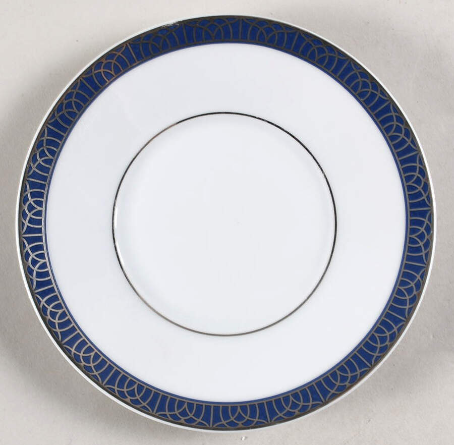 Talisman Platinum Bleu Saucer by Christofle-1