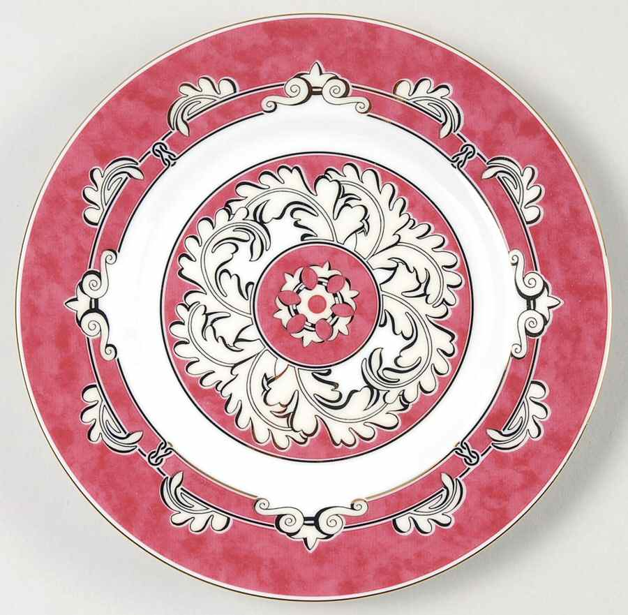 Aida Red Bread & Butter Plate by Christofle-1