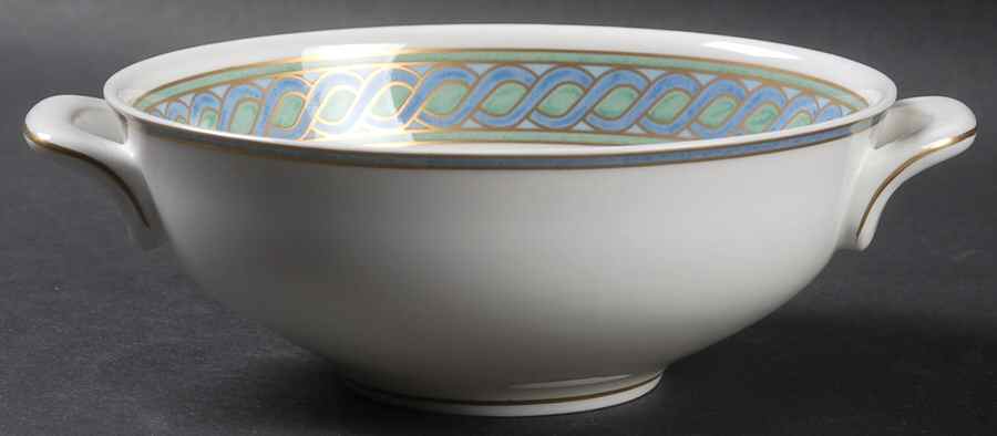 Torsada Footed Cream Soup Bowl by Christofle-1