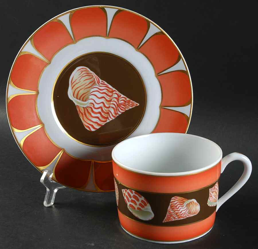 Coquilles Des Mers Breakfast Cup & Saucer Set by Lynn Chase-1