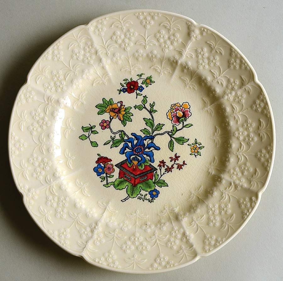 Flower Pot (Cream) Salad Plate by Coalport-1