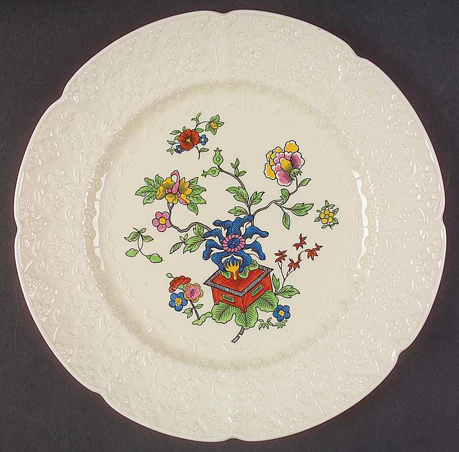 Flower Pot (Cream) Dinner Plate by Coalport-1