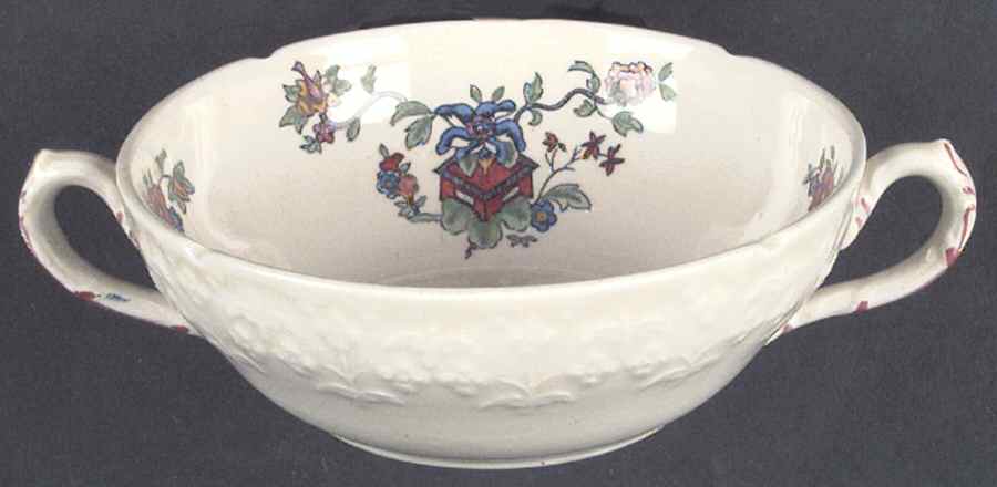 Flower Pot (Cream) Flat Cream Soup Bowl by Coalport-1