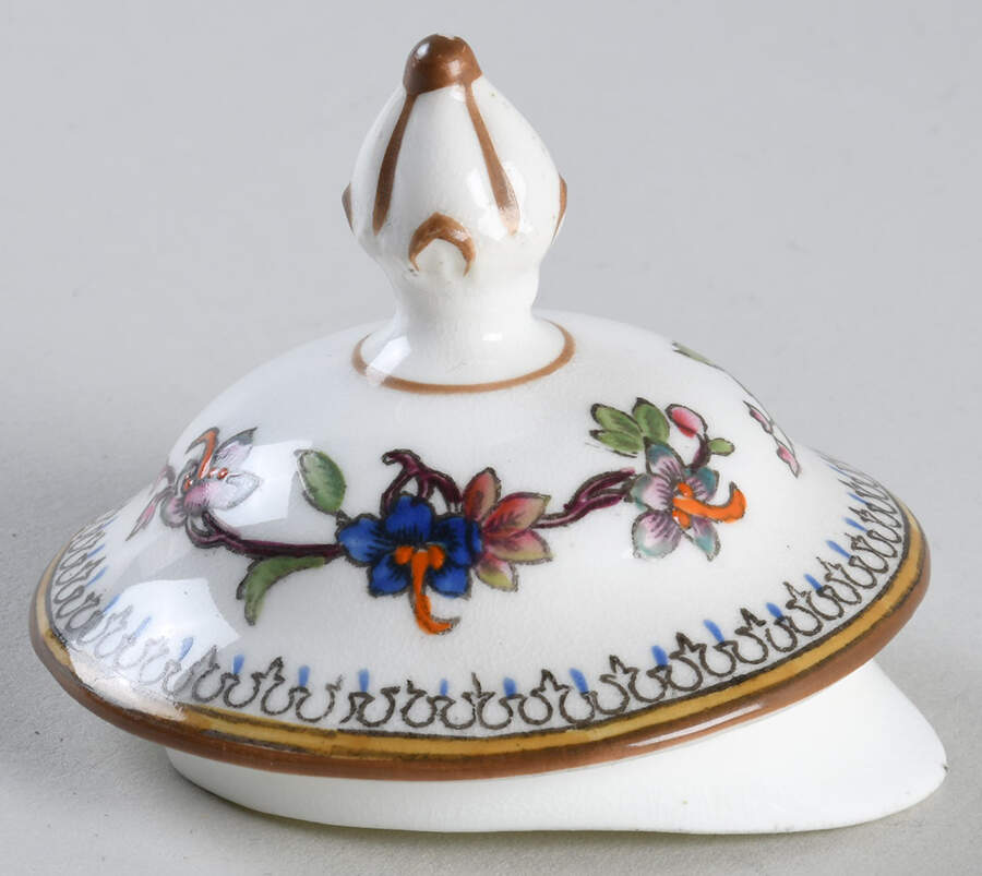 Flower Pot (Filigree) Lid for Mini Teapot by Coalport-1