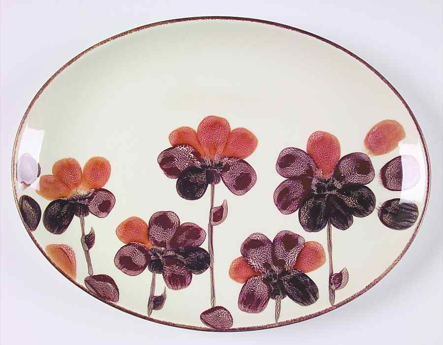 Ligaya 12" Oval Serving Platter by Crown Lynn-1
