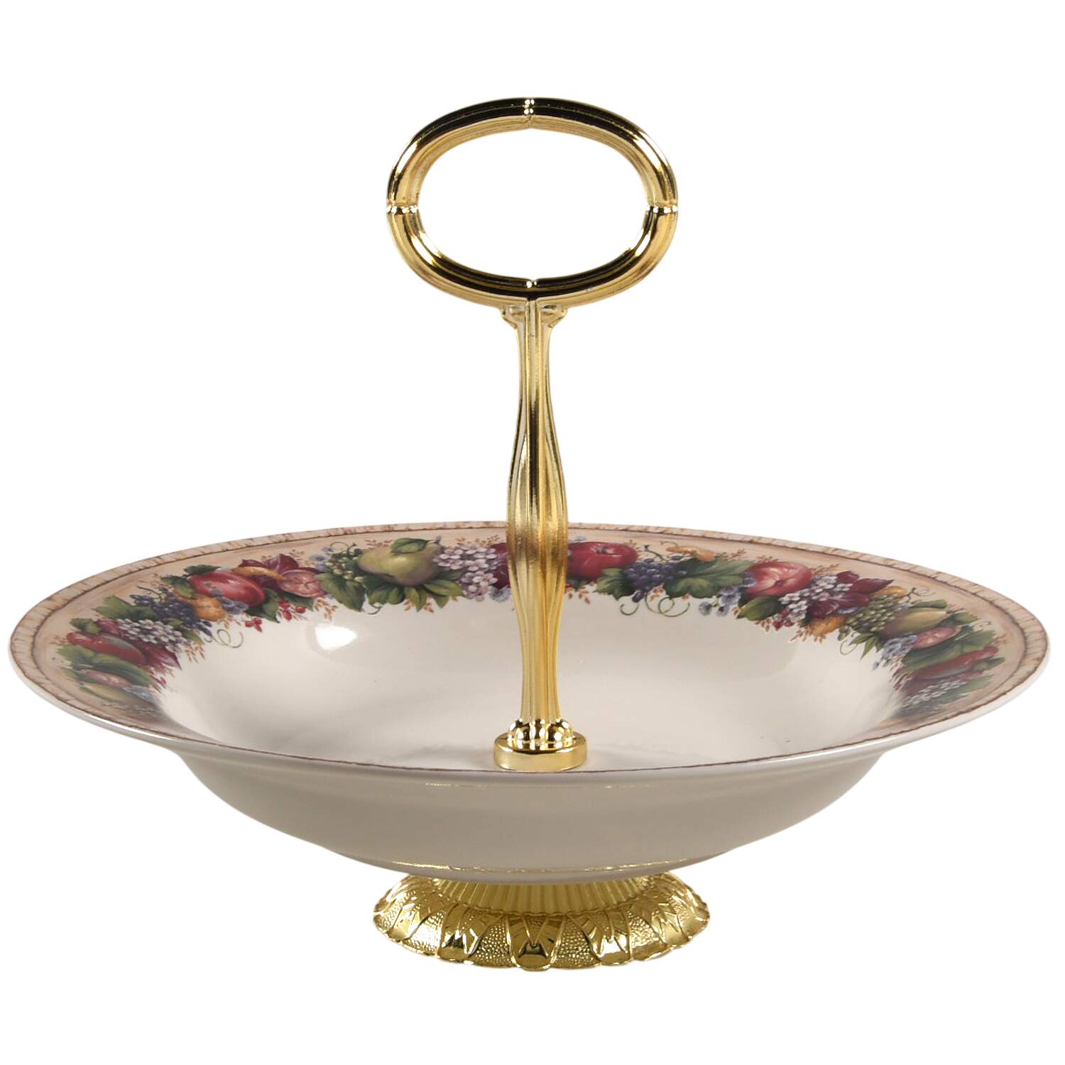 Windsor 6"-7" Handled Footed Nut Dish HC by Certified International-1