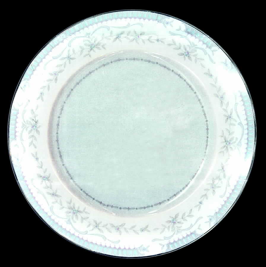 Blue Fleur Bread & Butter Plate by Carlton (Japan)-1
