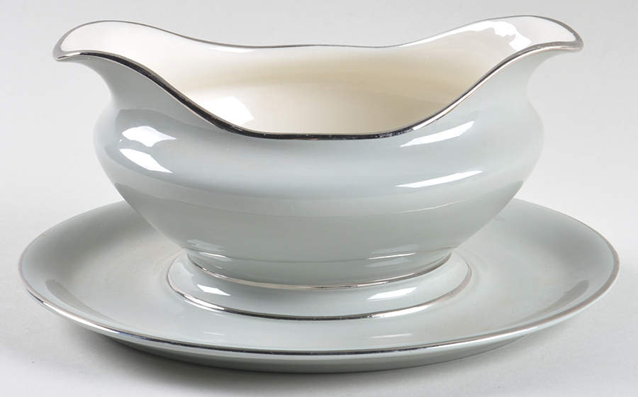 C35 Gravy Boat with Attached Underplate by Castleton (USA)-1