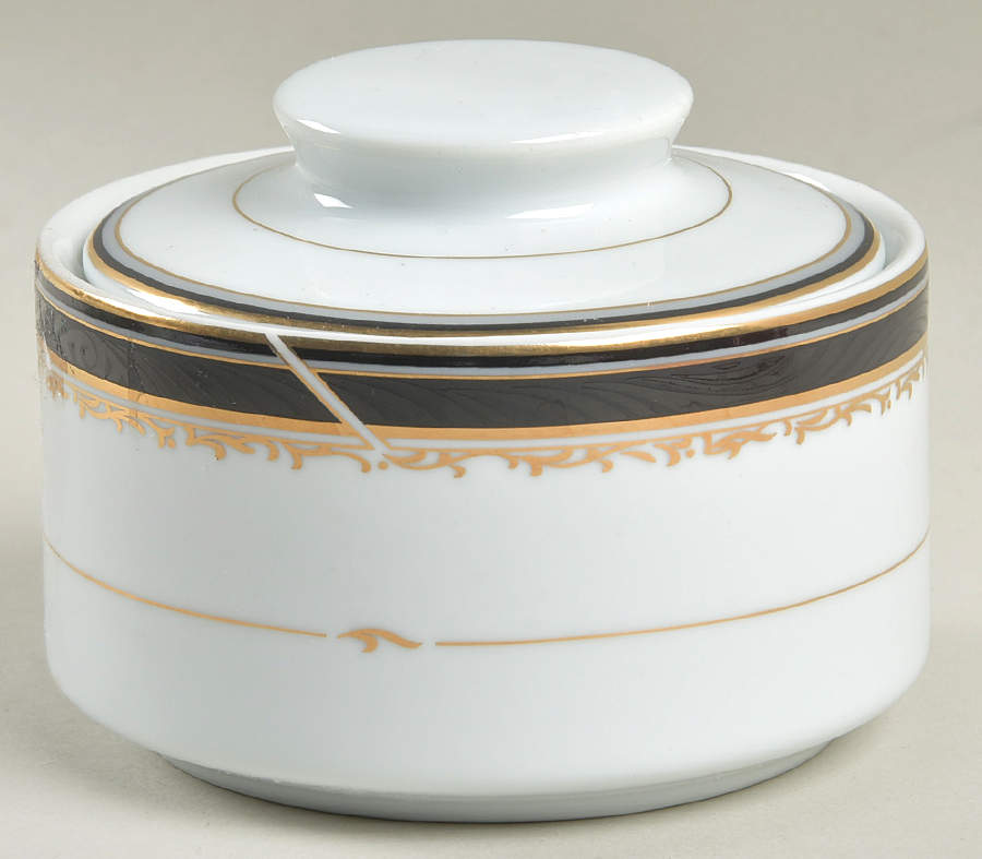 University Black Sugar Bowl & Lid by Christopher Stuart-1