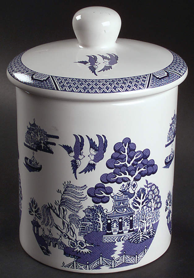 Blue Willow Small Canister & Lid by Cuthbertson-1