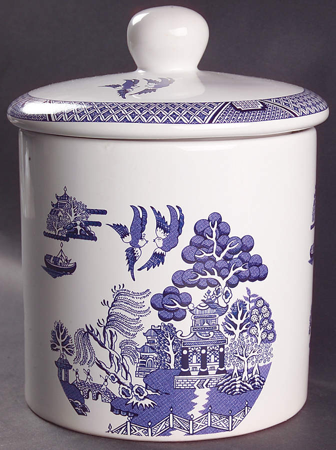 Blue Willow Large Canister & Lid by Cuthbertson-1