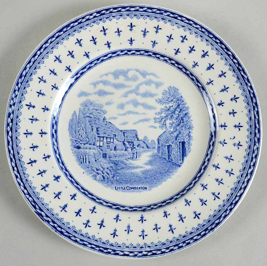 Albion Blue Salad Plate by Crown Ducal-1