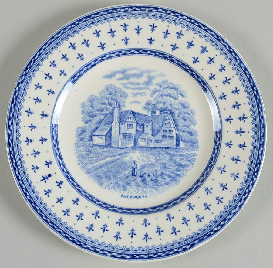 Albion Blue Bread & Butter Plate by Crown Ducal-1