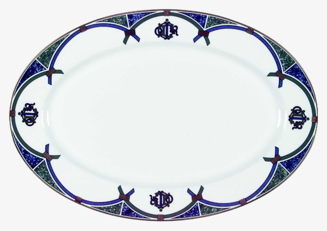 Arcadior 14" Oval Serving Platter by Christian Dior-1