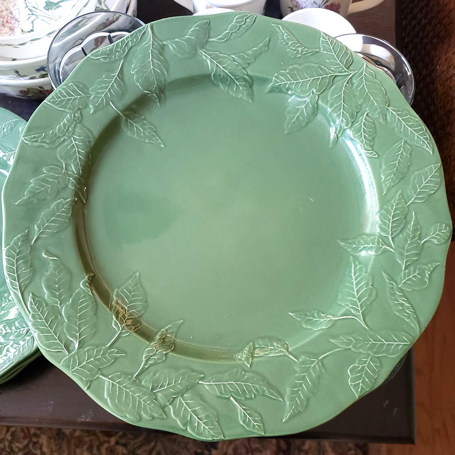 Summer Arbor Green Service Plate (Charger) by Charter Club-1