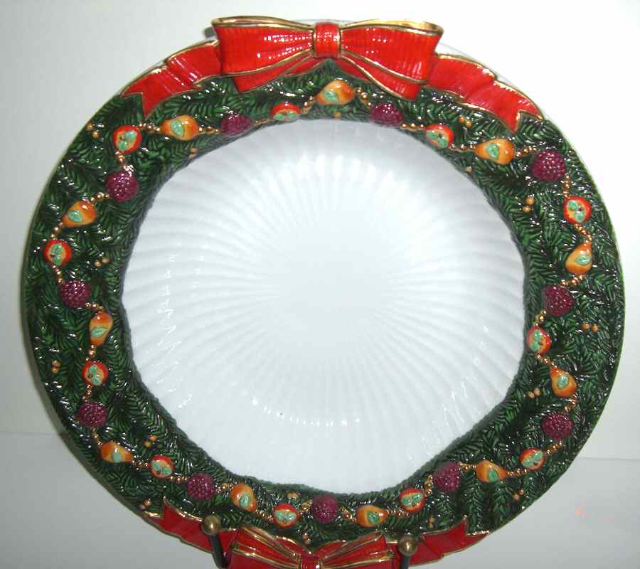 Palladian Garland 14" Round Vegetable Bowl by Christopher Radko-1
