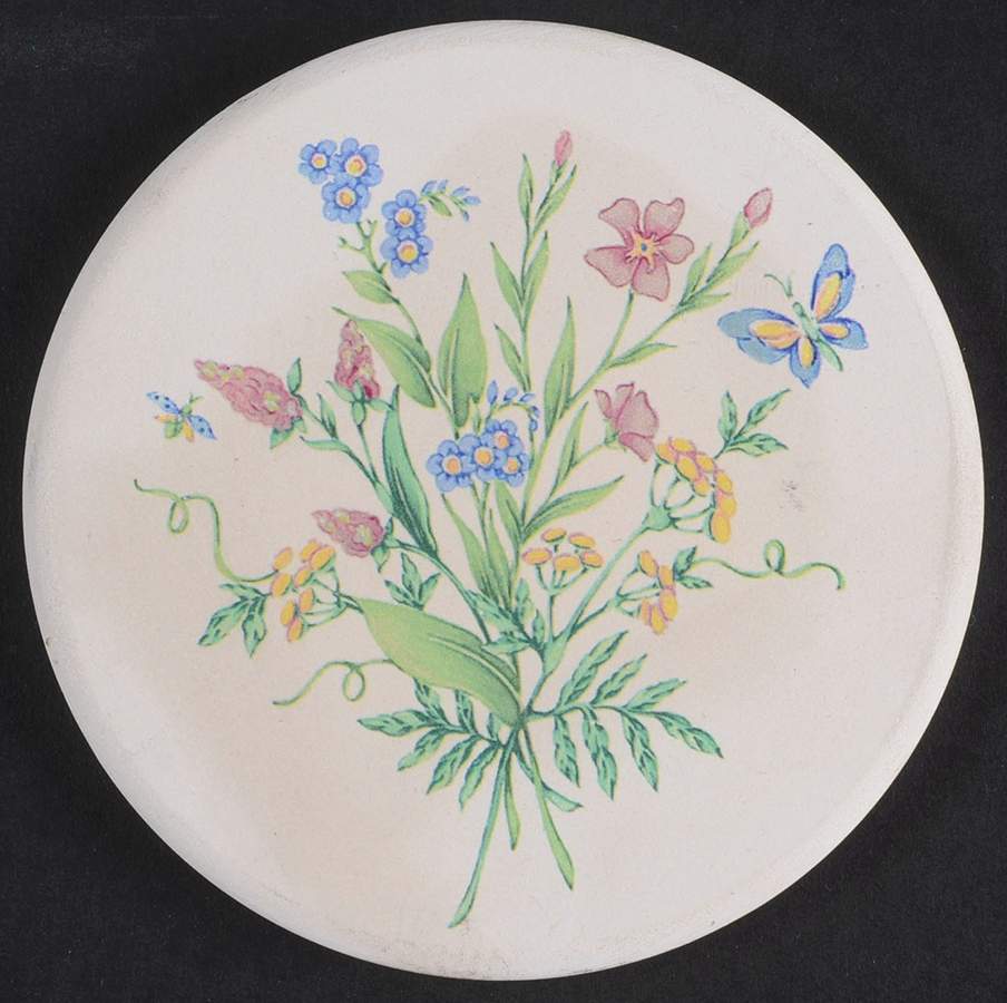 My Garden (Corelle) Cork Back Round Coaster by Corning Corelle-1