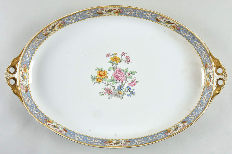 H1942 18" Oval Serving Platter by Canonsburg-1
