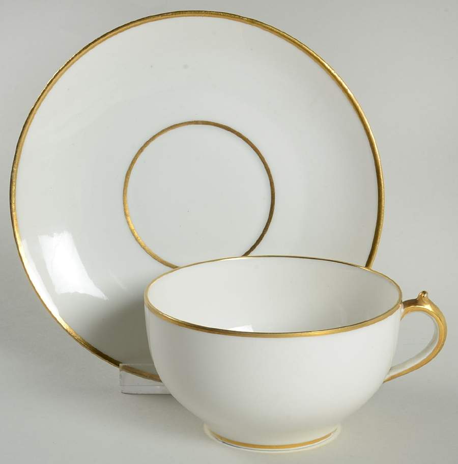 Schleiger 184 Flat Cup & Saucer Set by Charles Field Haviland-1