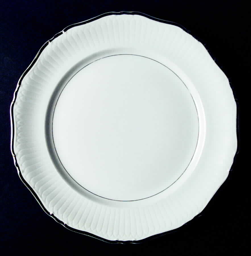 Elegance (Ribbed Rim) Dinner Plate by Crown Jewel-1