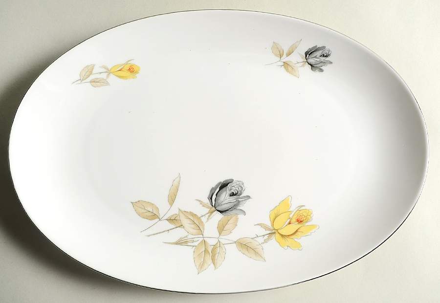 Spring Romance 12" Oval Serving Platter by Camelot-1
