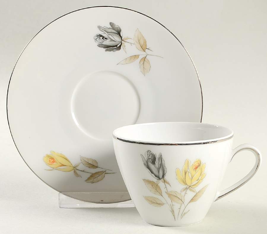 Spring Romance Flat Cup & Saucer Set by Camelot-1