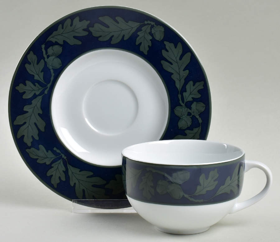 Greenwich Flat Cup & Saucer Set by Crate & Barrel-1