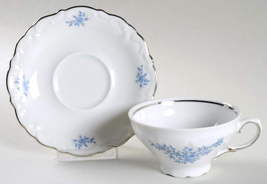 Symphony Flat Cup & Saucer Set by Crown Bavaria-1