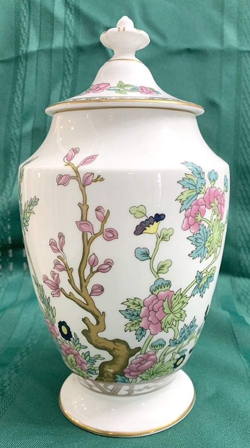 Indian Tree Multicolor (Scalloped, Newer) Large Covered Jar & Lid by Coalport-1