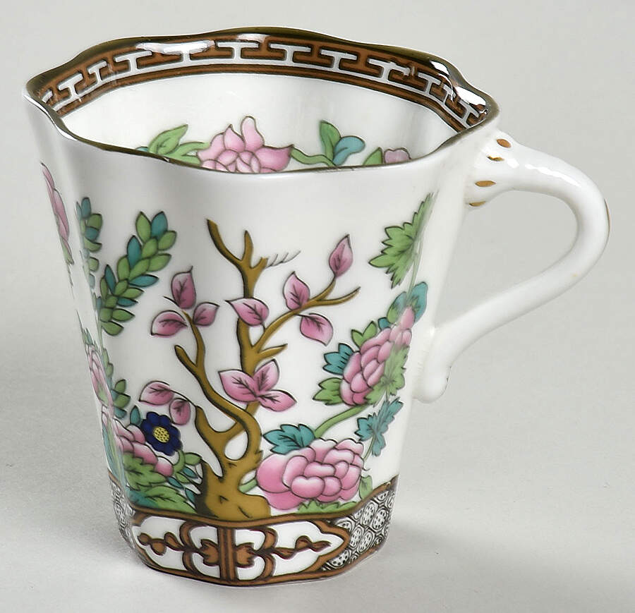 Indian Tree Multicolor (Scalloped, Newer) Flat Demitasse Cup by Coalport-1
