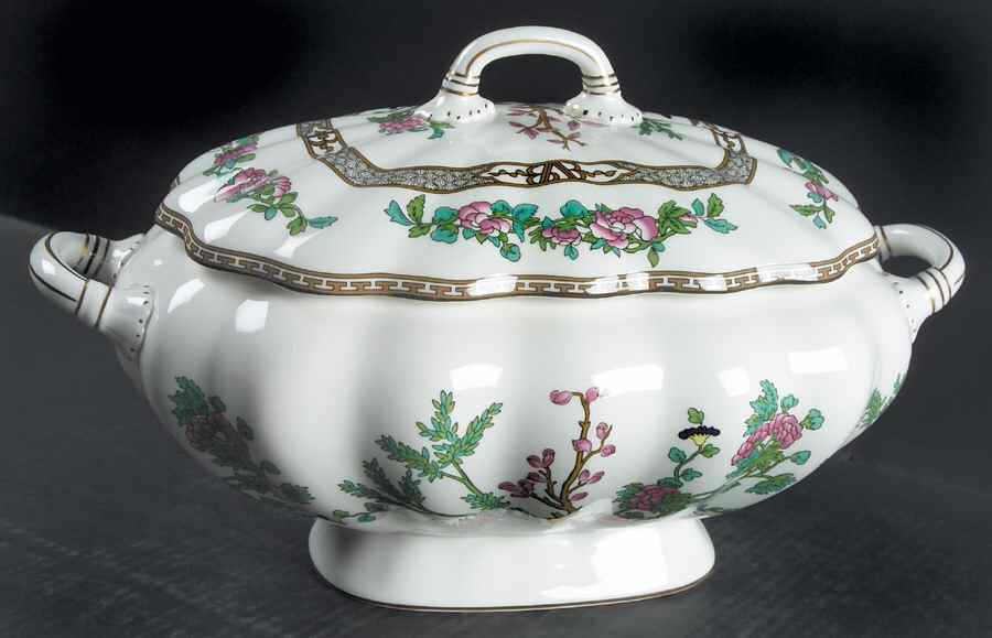 Indian Tree Multicolor (Scalloped, Newer) Tureen &  Lid by Coalport-1