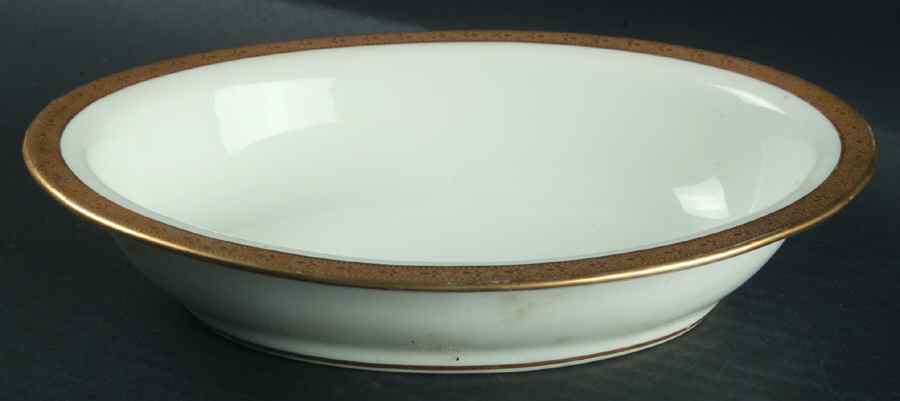 Angela (White) 9" Oval Vegetable Bowl by Charles Field Haviland-1