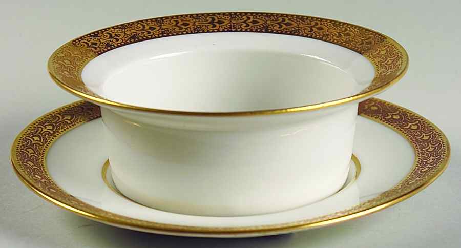 Angela (White) Ramekin & Saucer Set by Charles Field Haviland-1