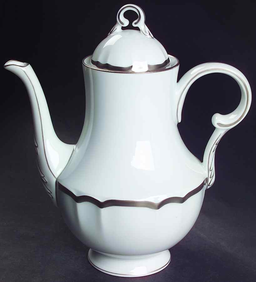 Colette Platinum Coffee Pot & Lid by Charles Field Haviland-1