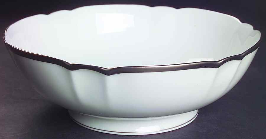 Colette Platinum 10" Large Salad Serving Bowl by Charles Field Haviland-1
