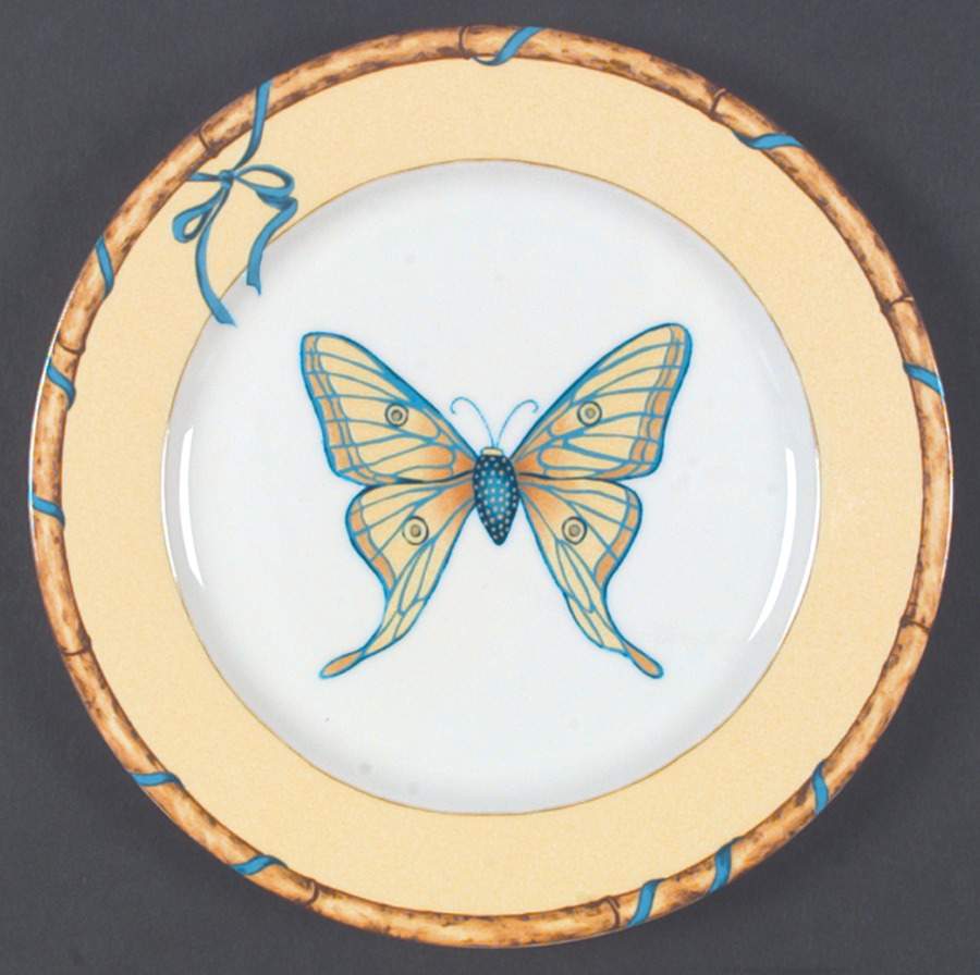 Butterfly Bamboo Salad/Dessert Plate by Lynn Chase-1