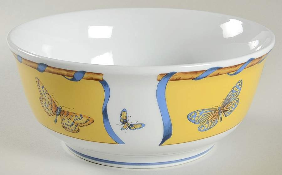 Butterfly Bamboo 8" Round Vegetable Bowl by Lynn Chase-1