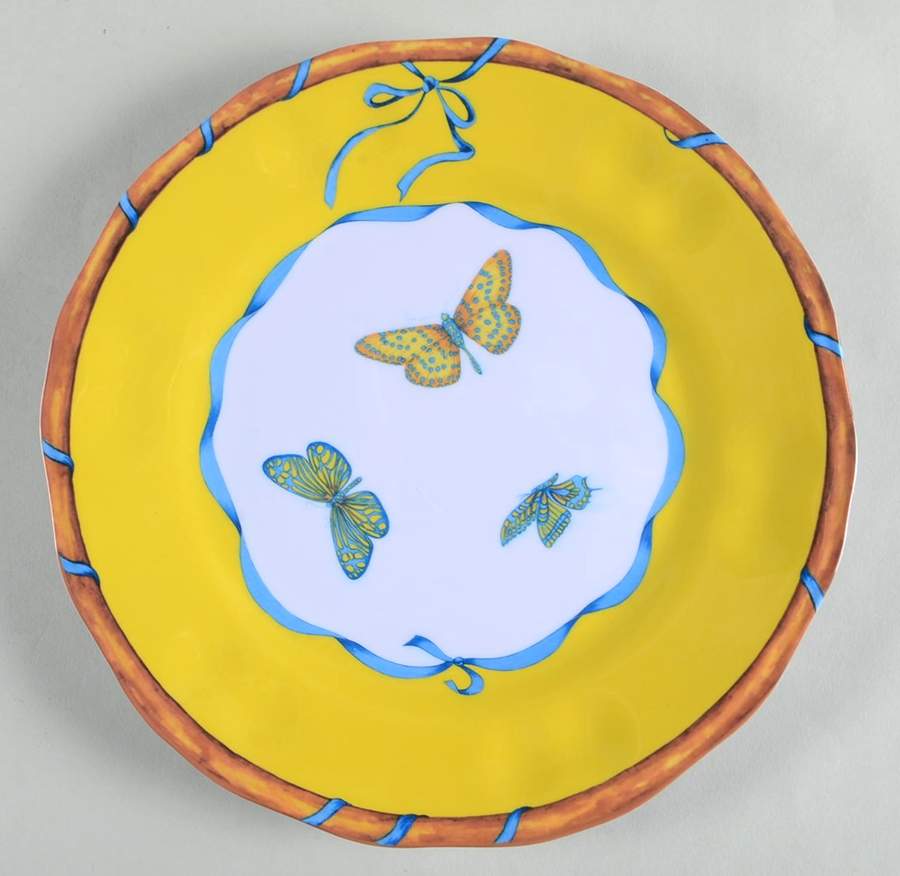 Butterfly Bamboo Melamine Salad Plate by Lynn Chase-1