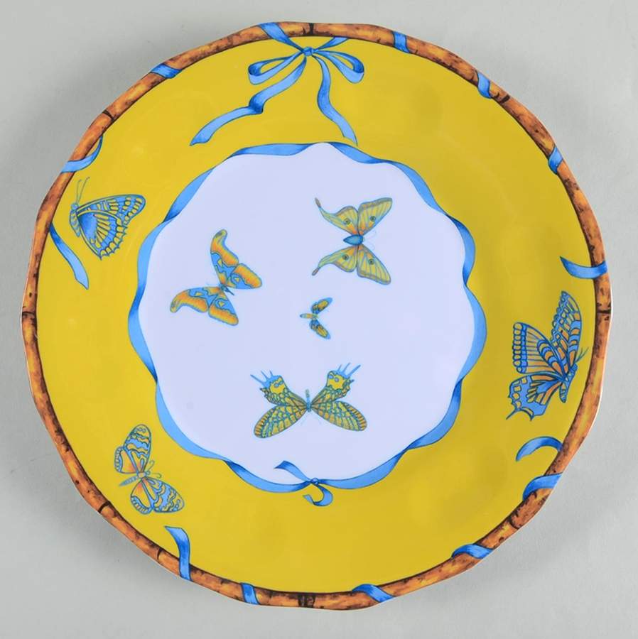 Butterfly Bamboo Melamine Dinner Plate by Lynn Chase-1