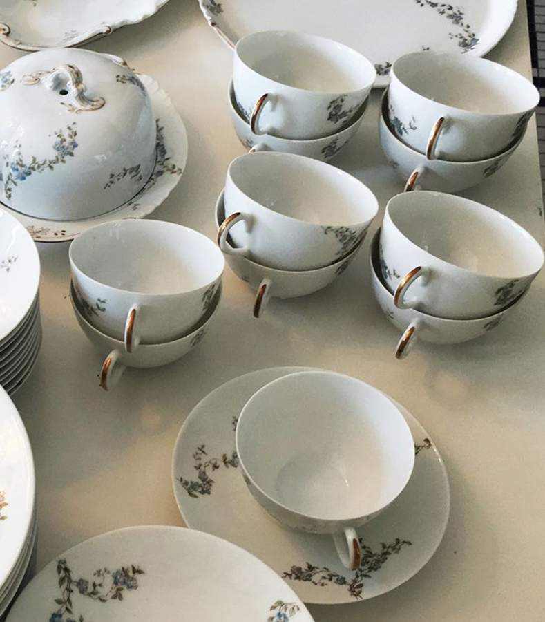 Schleiger 1299 Flat Cup & Saucer Set by Charles Field Haviland-1