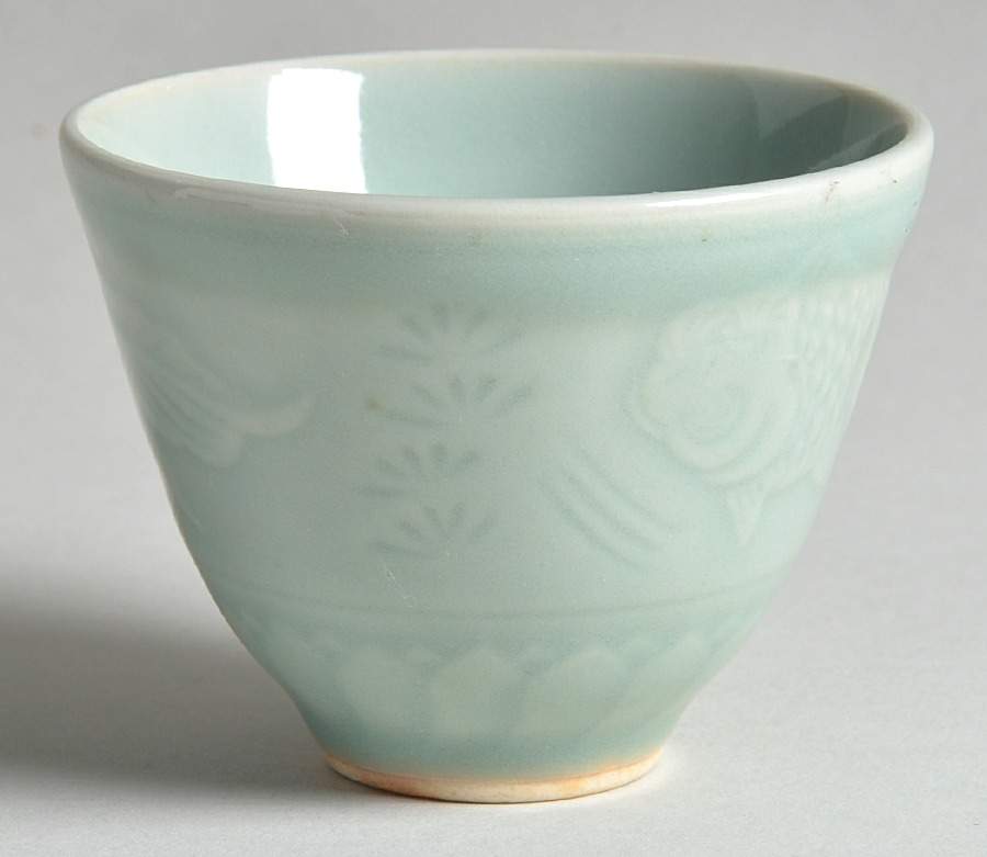 Celadon Koi Fish Sake Cup by China (Made in China)-1