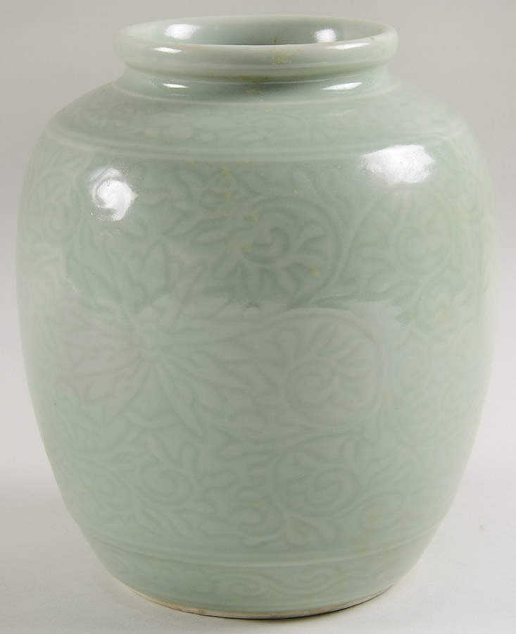 Celadon Koi Fish 8" Vase by China (Made in China)-1